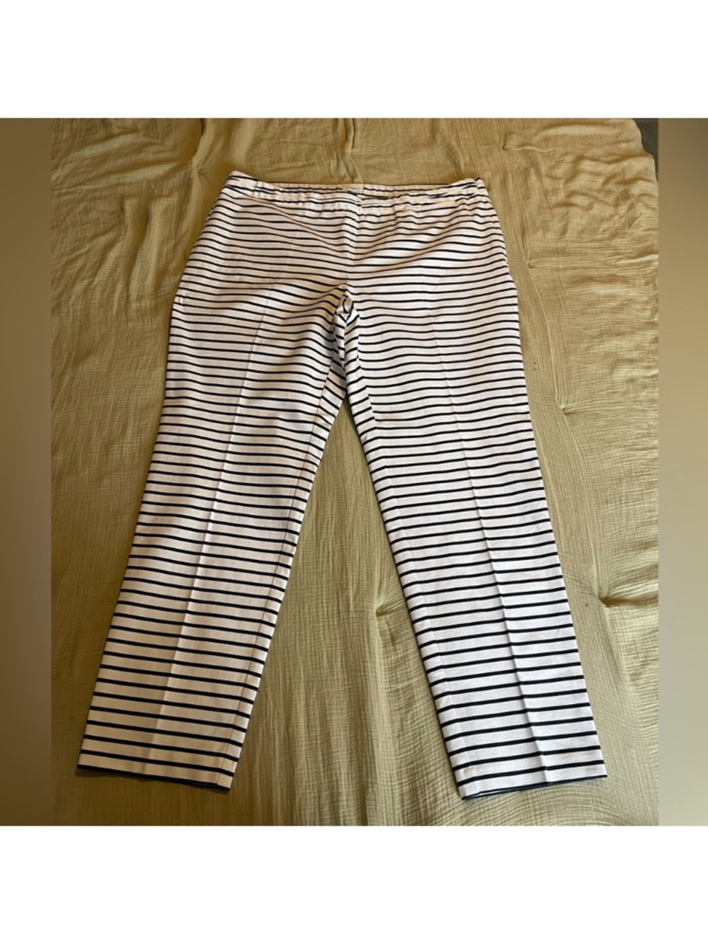 J. Jill White Pants with Black Stripes